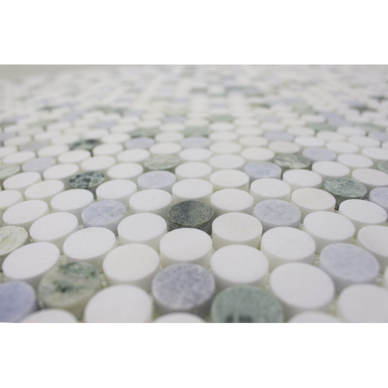 PENNY ROUND MOSAIC, Blue Celeste/Ming Green
