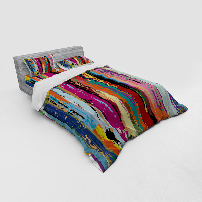 Modern & Contemporary Abstract Duvet Cover, Queen Duvet Cover + 3 Additional Pieces