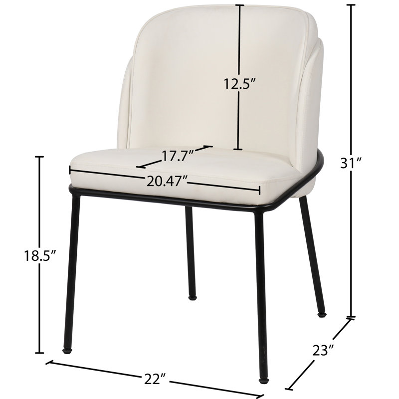 Chaise de salle à manger Jagger, Cuir végétalien blanc