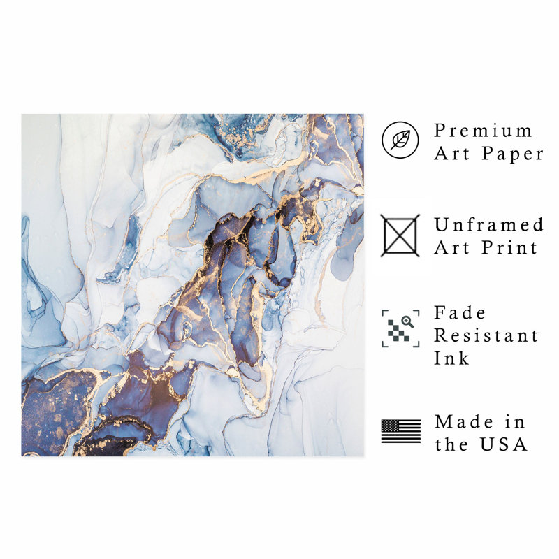 «Abstract Geode Dreams», reproduction d'art moderne sans cadre, H 20 po x l 20 po