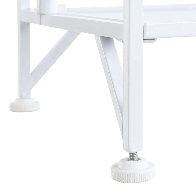 Tablette pliante en métal H 57,5 po x l 13 po Edwin, Blanc