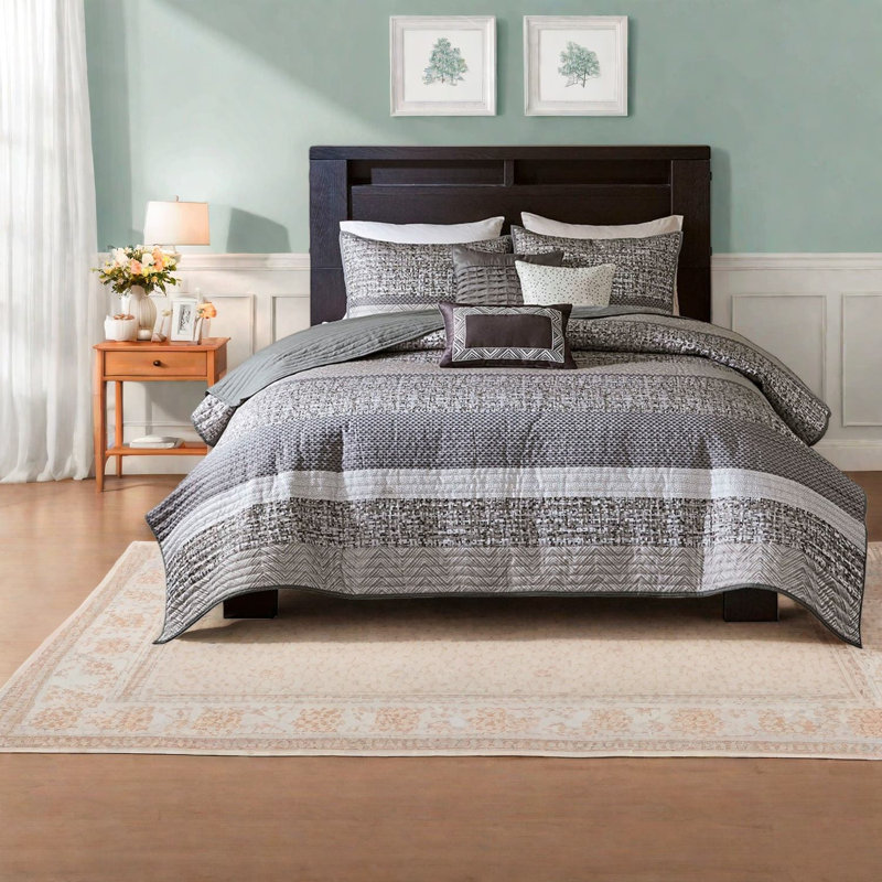 Ensembles de literie réversibles en jacquard, mélange de coton très grand confort moderne pour la maison