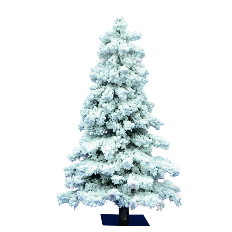 Arbre de noël artificiel blanc 5 pi avec support