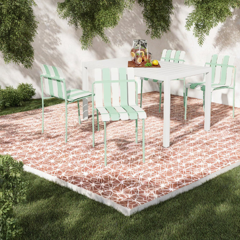 Stackable Patio Dining Chairs, Pp Metal Modern 4 Pack For Patio Dining