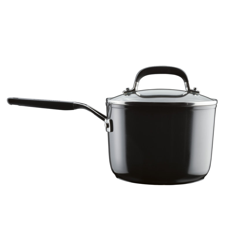 KitchenAid Hard Anodized Nonstick Cookware Pots and Pans Set, 10 Piece, Onyx Black