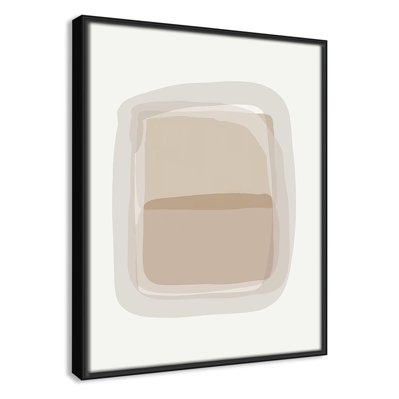 Tina - Cadre flottant, impression sur toile, H 15,5 po x l 12,5 po x P 2 po, Noir