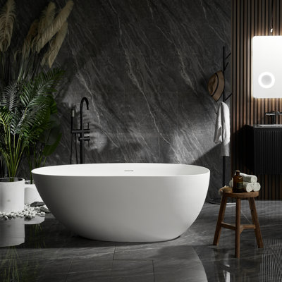 66.92'' x 32.28'' Soaking Solid Surface Bathtub