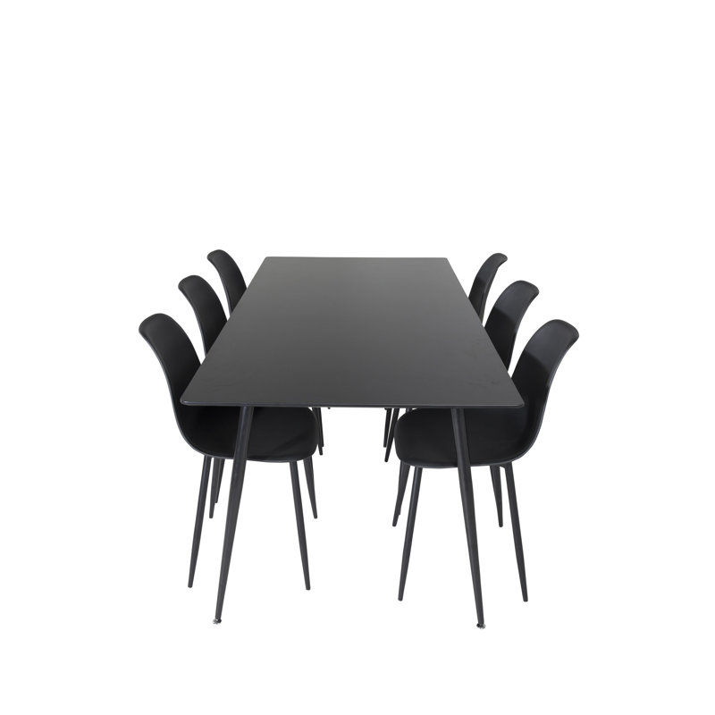 Alvarado 6 - Person Dining Set, Black