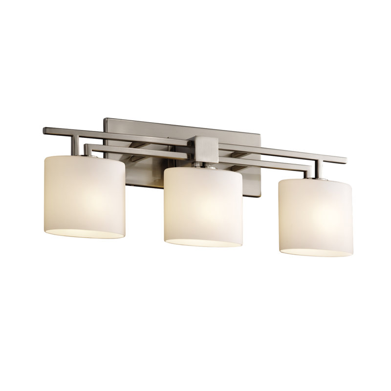 Kip 3 - Light Dimmable Vanity Light, Weave, Brushed Nickel