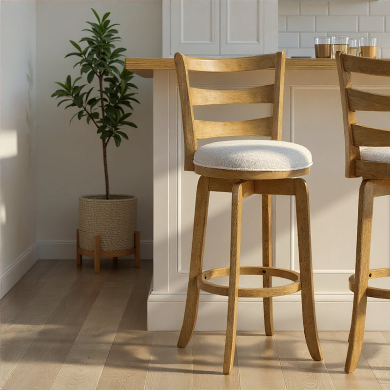 Tabouret de bar Melindra Modern Farmhouse, Éclat ambré, 1, Tabouret de bar (siège d'une hauteur de 30,25 po)