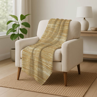 Addison Machine Washable Sherpa ASB896 Stripes Throw Blanket