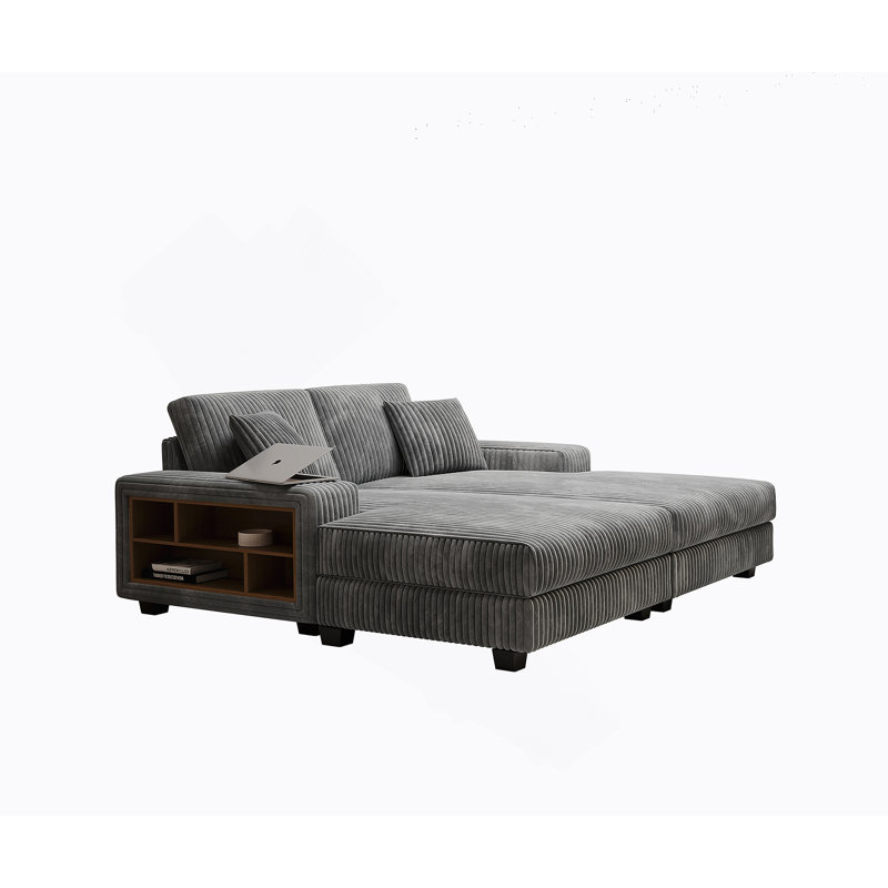 Canapé convertible polyvalent avec revêtement moelleux pour le salon