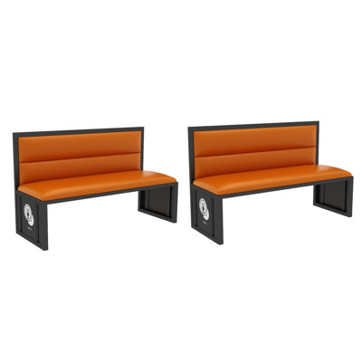 Stylish And Simple Restaurant Booth Benches Faux Leather Upholstered Bench
