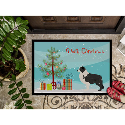 Tapis de porte d’intérieur anti-dérapant border collie