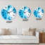 Art liquide en bleu clair et turquoise II - horloge murale moderne-915608133