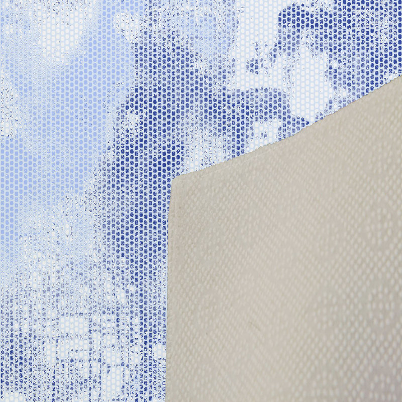 Tapis bleu abstrait en polyester Washingtonville, Rectangle 3 pi 3 po x 4 pi 11 po