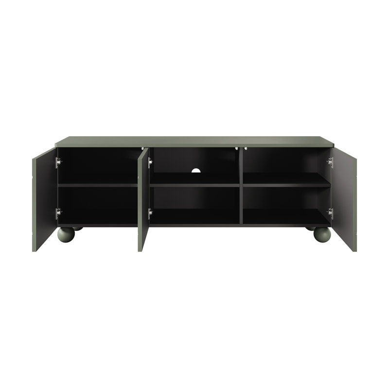 Killingly Unfinished TV Stand for TVs up to 55", Olive