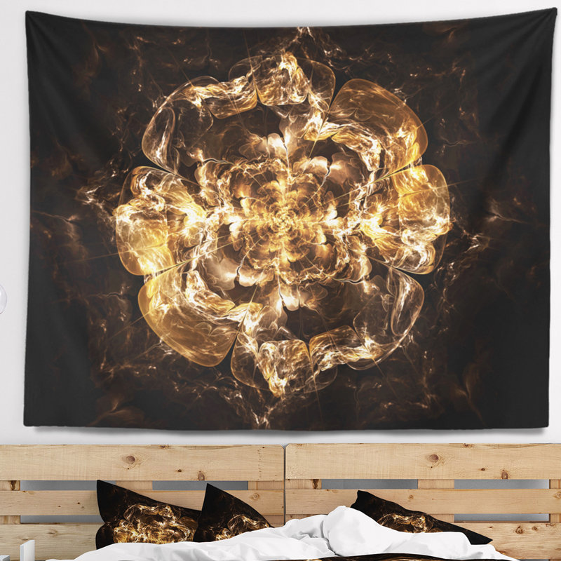 Tapisserie florale fractale, H 32 po x l 39 po