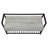 Grey Laminate 42" Rectangular Hallway Bench With Black Metal Clasps Base For Entryway And