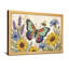 Animaux, abeilles, papillon, tournesols, lavande, marguerites bleues, feuilles vertes-225863626-225863620-225863621