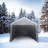 12x20ft Garage Canopy Tent: , Rust , Spacious Interior, Waterproof & Ventilated For Various Needs Portable: Structure, Waterproof, With Sidewalls And Doors