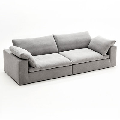 Canapé modulaire gris en polyester