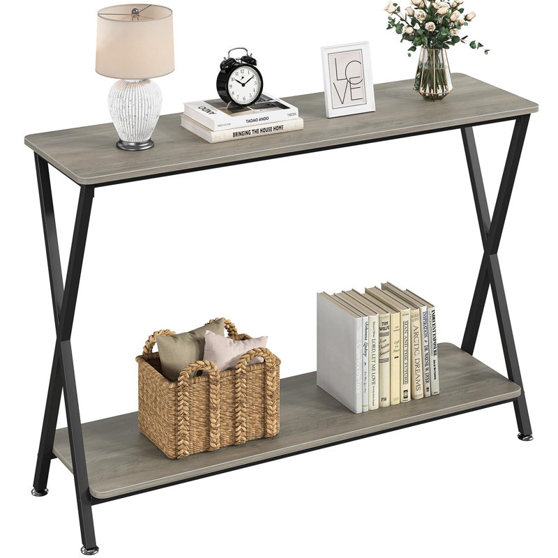 Thaliah Console Table, 31.8" H x 41.3" W x 11.8" D, Gray