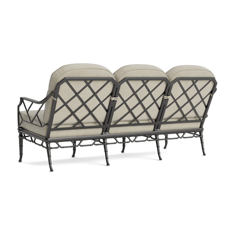 Calcutta Outdoor 3 - Seat Patio Sofa, Fusion Neptune, Textured Pewter