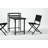 3PCS Patio Bistro Set, Patio Set of Foldable Patio Table and Chairs,Outdoor Patio Furniture Sets,Black