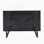 Ensemble de table de salle à manger 7 pièces, table de salle à manger rectangulaire minimaliste, 6 chaises avec pieds en métal-827226475