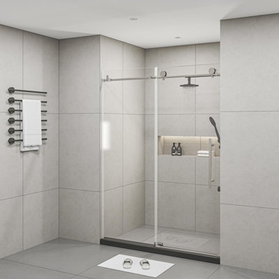 60" Width x 76"Height frameless glass shower door