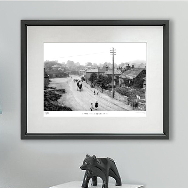 Eyam, The Square 1919 - Single Picture Frame Print, 28cm H x 36cm W x 2.3cm D