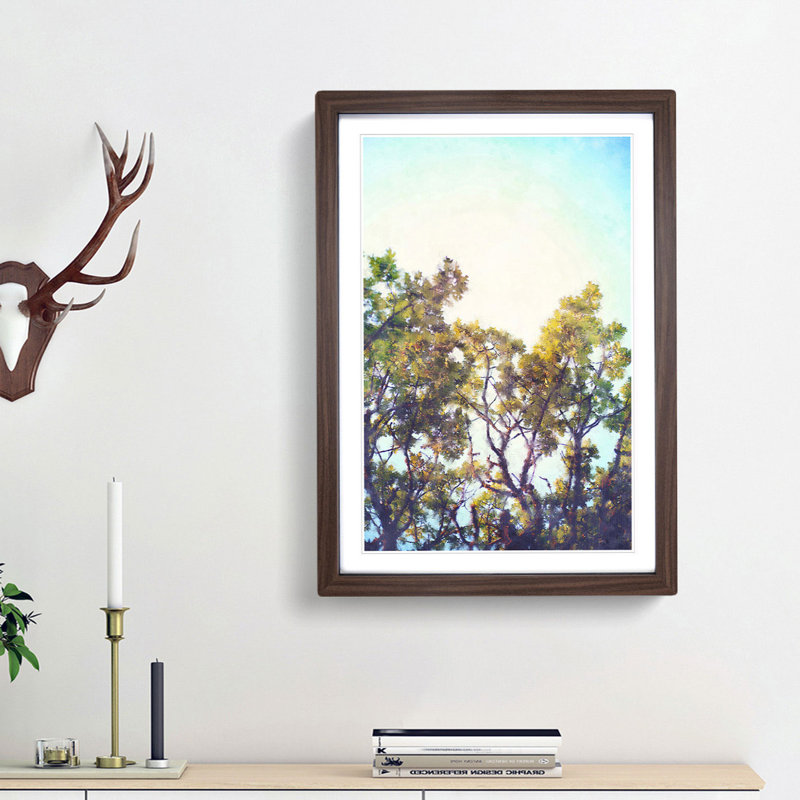 Branches Of An Oak Tree - Single Picture Frame Print on MDF, 33cm H x 24cm W x 2cm D, Walnut Framed