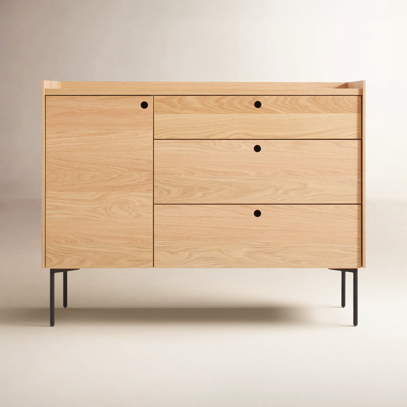 Peek 49'' Solid Wood Sideboard, White Oak