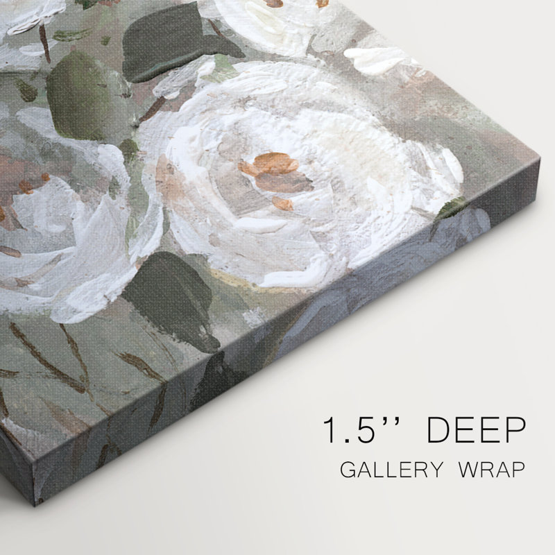 Jardin Whitese Blush - Cavas enveloppés de galerie, H 18 po x l 12 po