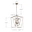 Luminaire suspendu lanterne 3 lumières