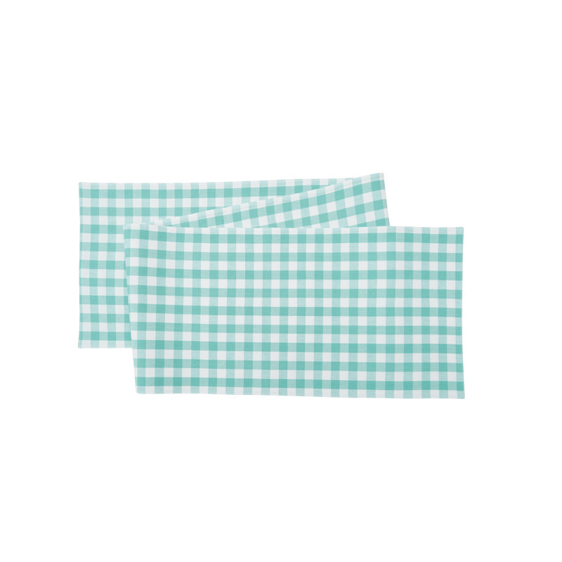Rolaine Ashford Cotton Table Runner, Turquoise