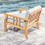 Chaise en bois massif d'eucalyptus Nautical Curve