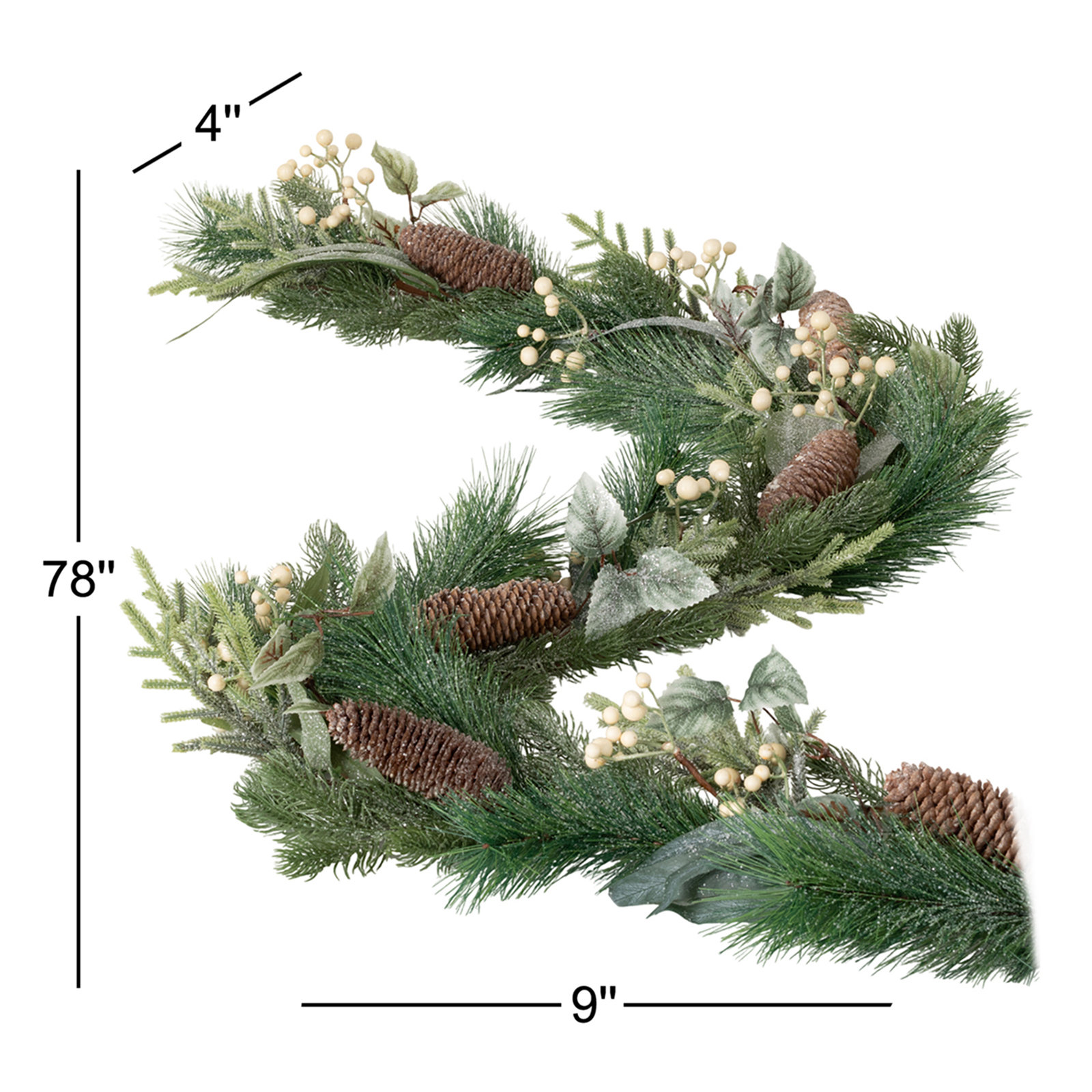 78" Faux Pine Garland