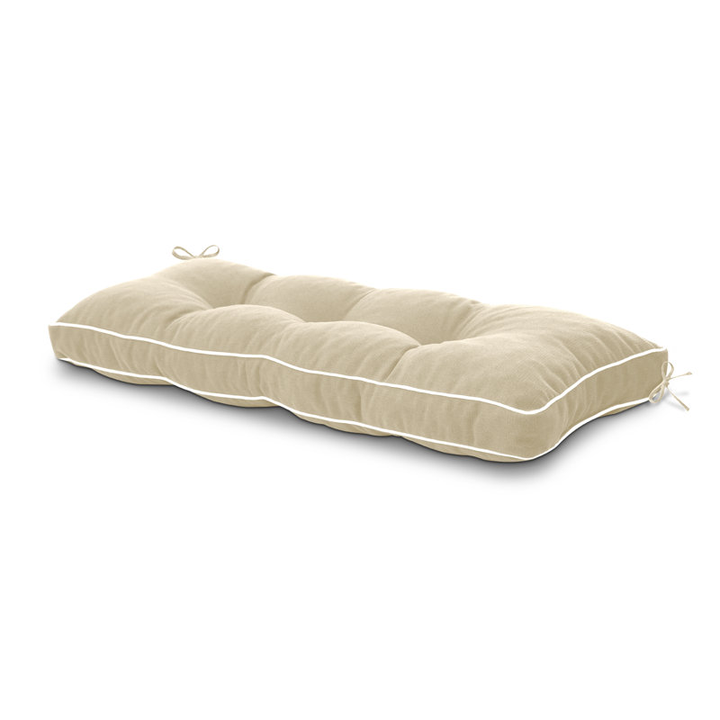 Indoor/Outdoor Bench Cushion Waterproof & 3-Year Fade-Resistant Patio Furniture Cushions for Garden Porch Swing Chair, Beige
