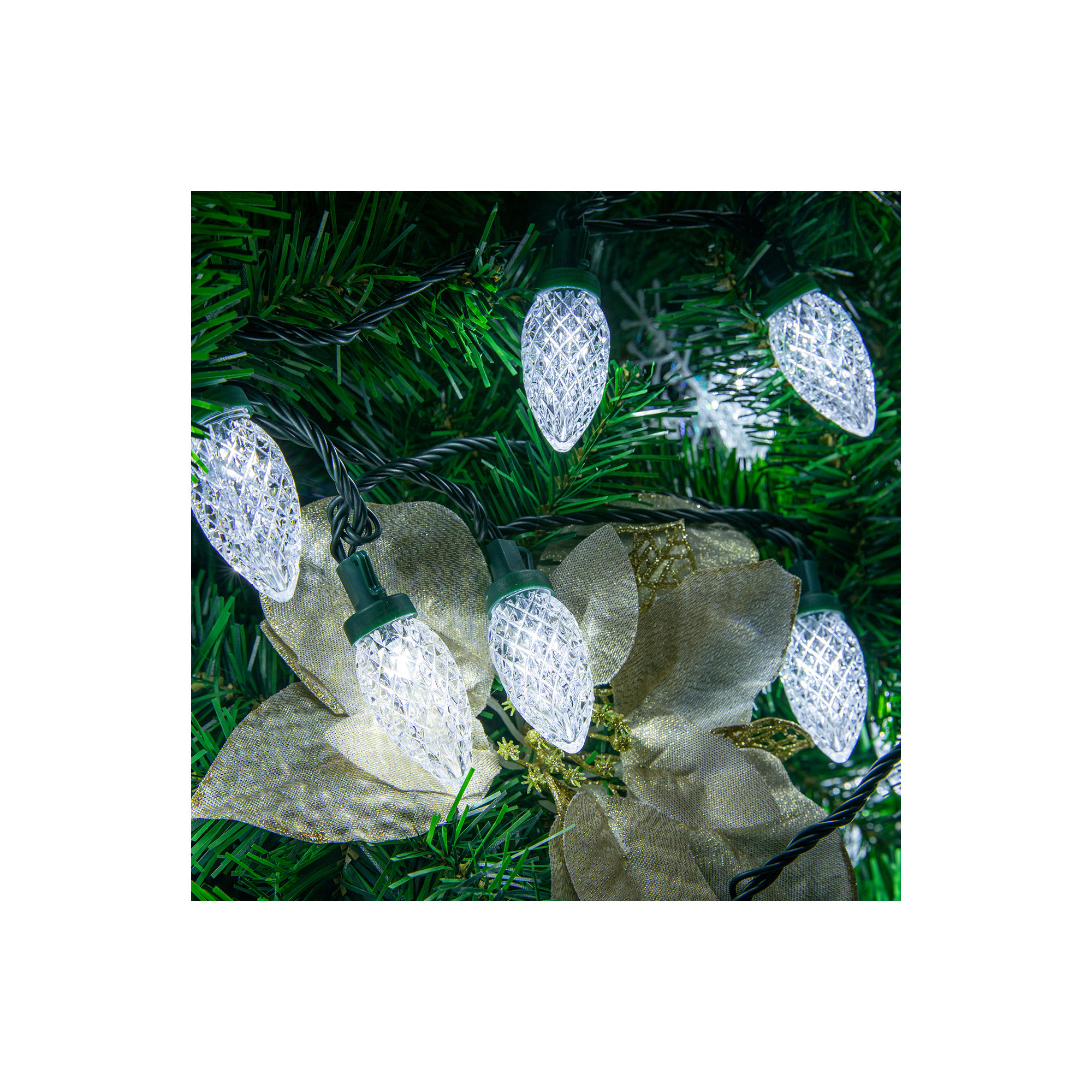 C9 LED Christmas String Lights, 50, Multicolor