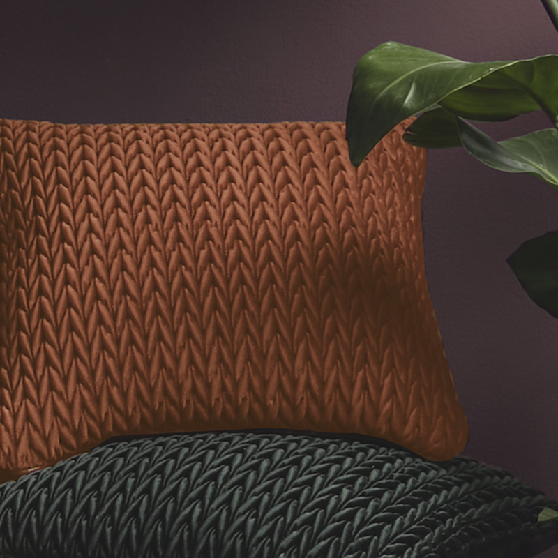 Amory Chevron Square Scatter Cushion Cushion Cover, Bronze