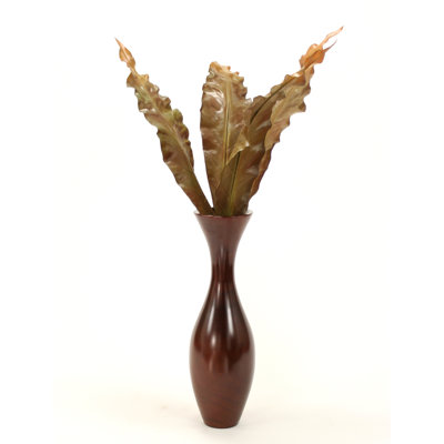 46'' Faux Foliage Plant in Wood Vase