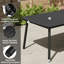 Ensemble de salle à manger rectangulaire pour 8 personnes avec trou pour parasol, structure en aluminium et fauteuils inclinables pliés-112211686