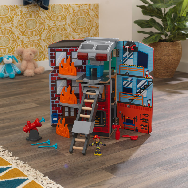 Adventure Bound: 2-In-1 Transforming Fire Truck Play Set With Ez Kraft Assembly