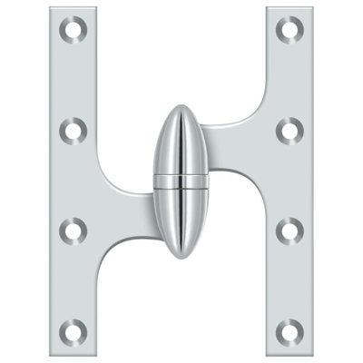 Charnière en chrome poli 6 po x 5 po Deltana OK6050B26-R