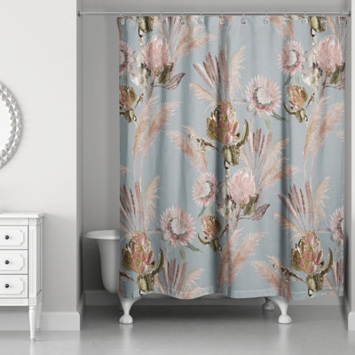Rideau de douche simple en polyester Mizelle