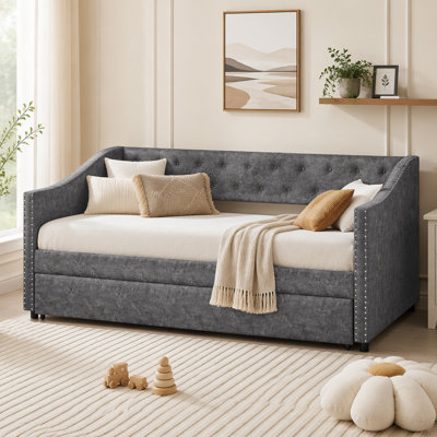 Daybed with USB Charging and Pull-out Extendable Bed