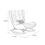Chaise berçante en tissu Light Luxury Technology-100461857