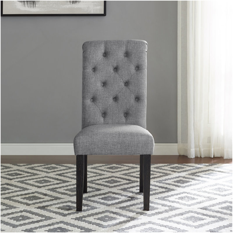 Ensemble de 2 chaises de salle à manger Leviton, Gris